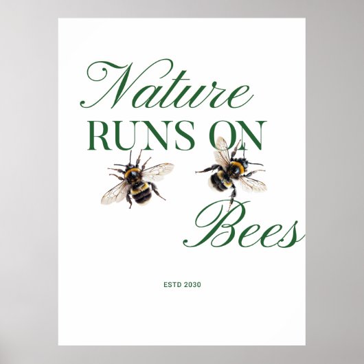 Nature Runs On Bees for Thank-you gifts ポスター (正面)