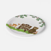 Nature Rustic Woodland Party Forest Animals  ペーパープレート (アングル)