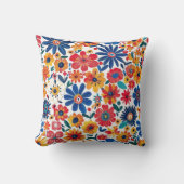 Nature’s Blooming Touch 16x16 Throw Pillow クッション (正面)