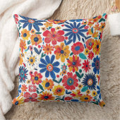 Nature’s Blooming Touch 20x20 Throw Pillow クッション (ブランケット)