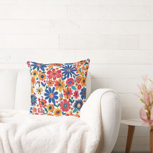 Nature’s Blooming Touch 20x20 Throw Pillow クッション (ソファ)