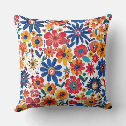 Nature’s Blooming Touch 20x20 Throw Pillow クッション (裏面)