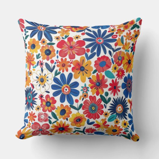 Nature’s Blooming Touch 20x20 Throw Pillow クッション (正面)