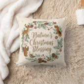 Nature’s Christmas Blessing – Rustic Botanical クッション (ブランケット)
