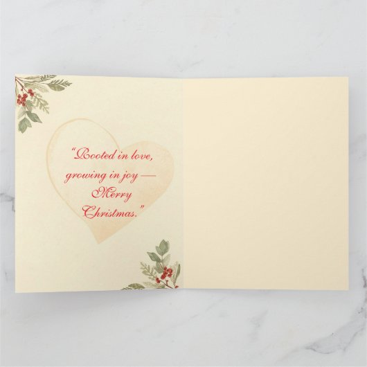 Nature’s Christmas – Minimal Botanical Holiday  カード (内部)