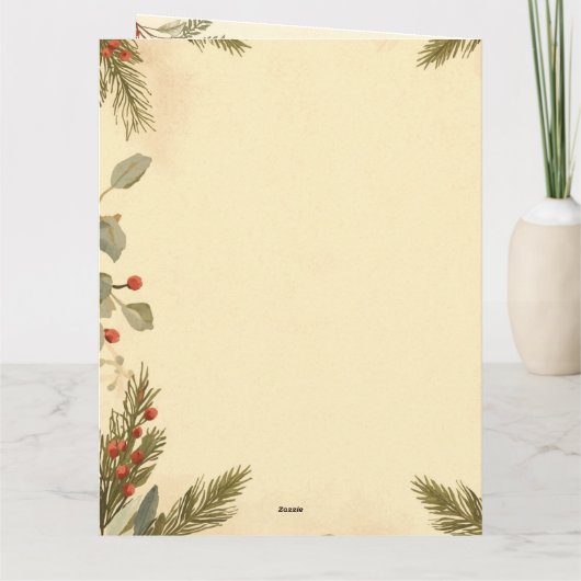 Nature’s Christmas – Minimal Botanical Holiday  カード (裏面)