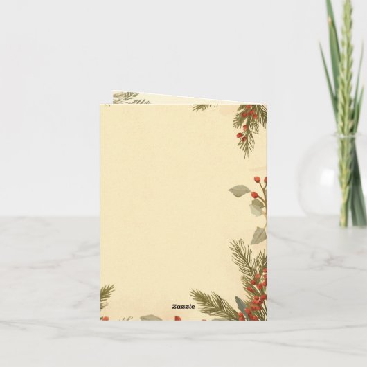 Nature’s Christmas – Minimal Botanical Holiday  カード (裏面)