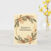 Nature’s Christmas – Minimal Botanical Holiday カード (黄色い花)