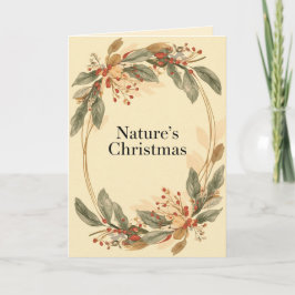 Nature’s Christmas – Minimal Botanical Holiday  カード