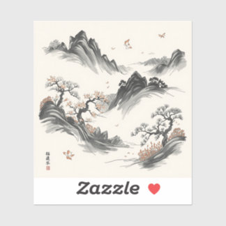 Nature’s Fourfold Beauty in Black & White  シール