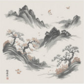 Nature’s Fourfold Beauty in Black & White  シール (正面)