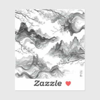 Nature’s Fourfold Beauty in Black & White シール