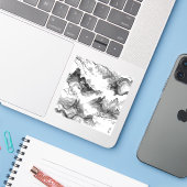 Nature’s Fourfold Beauty in Black & White シール (ノートパソコンとiPhone)