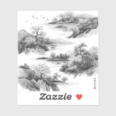 Nature’s Fourfold Beauty in Black & White  シール (シート)