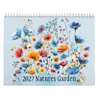 Nature’s Garden 2027  Wall Calendar 12 Months カレンダー