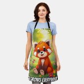 Nature’s Hug in a Cute Red Panda エプロン (着用した状態)
