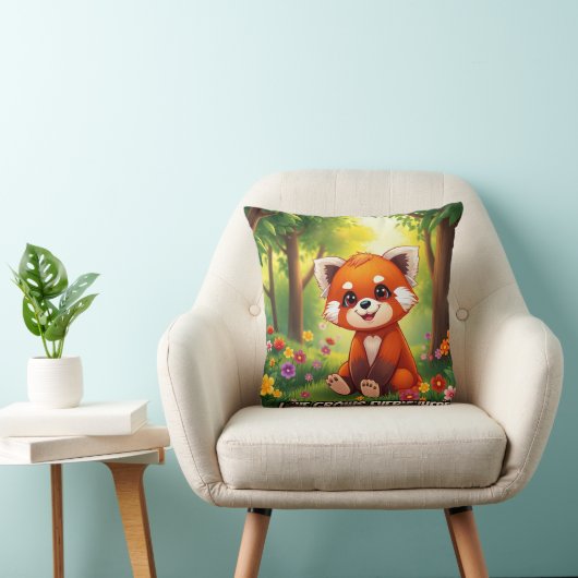 Nature’s Hug in a Cute Red Panda クッション (椅子)