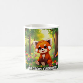 Nature’s Hug in a Cute Red Panda コーヒーマグカップ