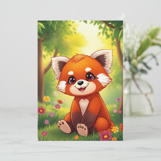 Nature’s Hug in a Cute Red Panda 招待状 (スタンド正面)
