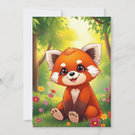 Nature’s Hug in a Cute Red Panda 招待状