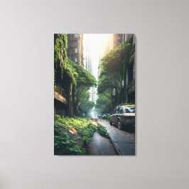 Nature’s Quiet Reclamation Post-Apocalyptic キャンバスプリント