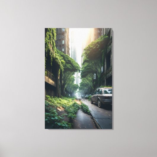 Nature’s Quiet Reclamation Post-Apocalyptic  キャンバスプリント (正面)