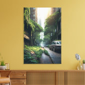 Nature’s Quiet Reclamation Post-Apocalyptic  キャンバスプリント (インサイチュ (リビング))