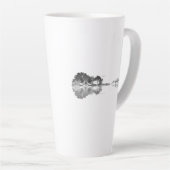 Nature’s Song: Forest Landscape Guitar Art カフェラテマグ (右アングル)