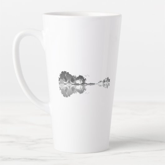 Nature’s Song: Forest Landscape Guitar Art カフェラテマグ (左)