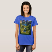 Nature Scene Mountains Waterfalls Lake Stream Pond Tシャツ (正面フル)