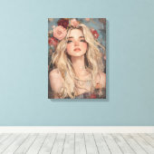 Nature Scenery Wall Art Canvas Peaceful Home Decor キャンバスプリント (インサイチュ (ウッドフロア))