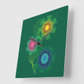 Nature Shapes and Lines Patterns  スクエア壁時計 (傾斜)