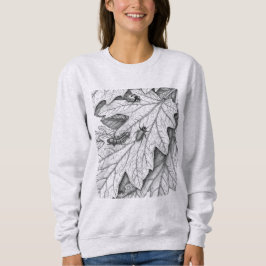 Nature Sketch: Garden Leaves and Insects Hoodie スウェットシャツ