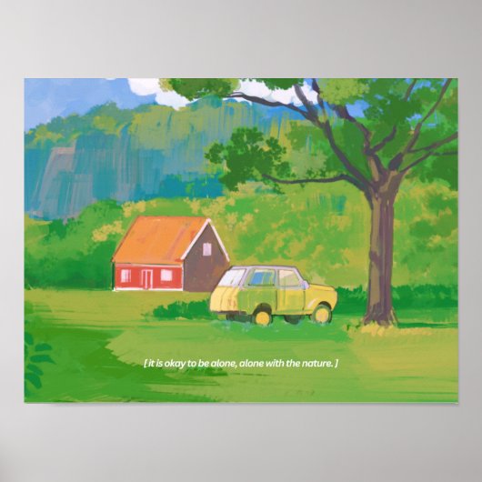 Nature Solitude Aesthetic Landscape Poster  ポスター (正面)