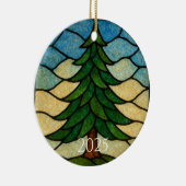 Nature Stained Glass Pine Tree | Christmas Tree セラミックオーナメント (右)