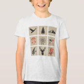 Nature stamp collage トライブレンドＴシャツ (正面)