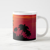 Nature Sunset Palm Trees illustration ジャンボコーヒーマグカップ (右)
