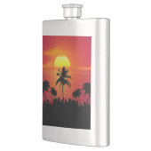 Nature Sunset Palm Trees illustration フラスク (左)