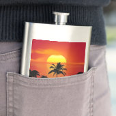 Nature Sunset Palm Trees illustration フラスク (インサイチュ)
