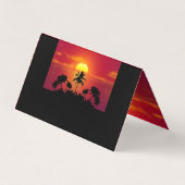Nature Sunset Palm Trees illustration 名刺 (裏面)