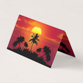 Nature Sunset Palm Trees illustration 名刺 (正面)