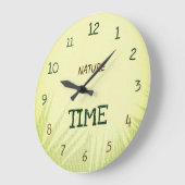 Nature Time Botanical Soft Green ラージ壁時計 (傾斜)