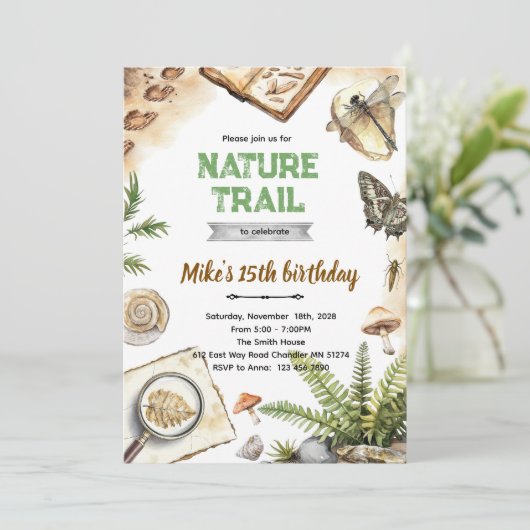Nature Trail Birthday Invitation 招待状 (スタンド正面)