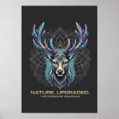 Nature Upgraded - Prismatic Crystal Deer Cyberpunk ポスター (正面)