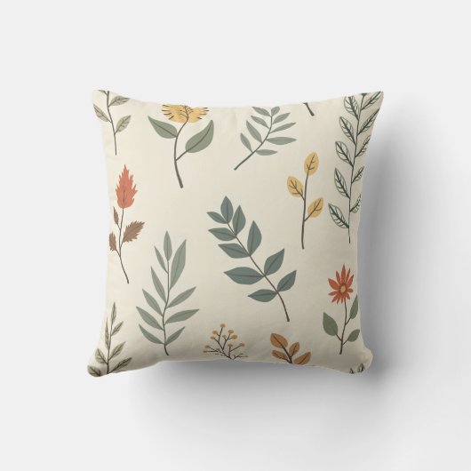 Nature Vintage Throw Pillows クッション (裏面)