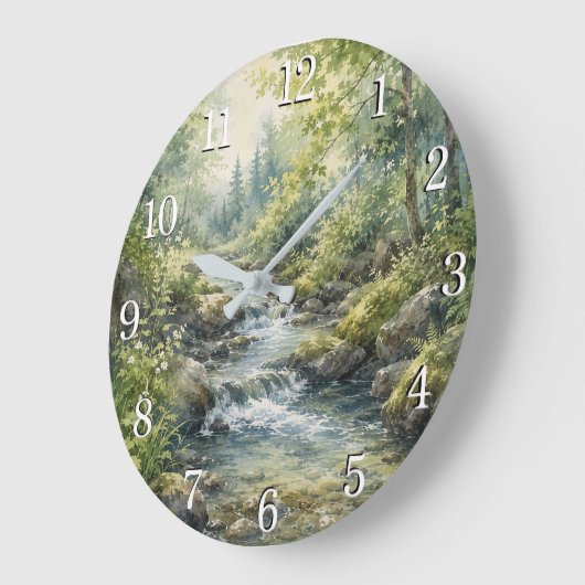Nature Wall Clock — Botanical & Landscape Design ラージ壁時計 (傾斜)
