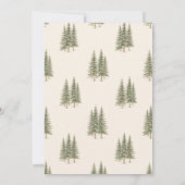 Nature Wedding with Pine Trees Mountain Landscape 招待状 (裏面)