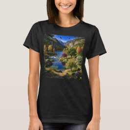 Nature Wilderness Scenery Mountains Waterfalls Tシャツ