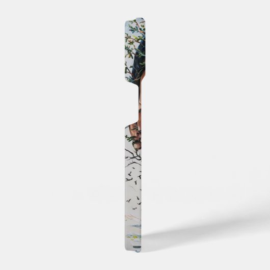 “Nature Within – Artistic Woman & Mountain River L iPhoneケース (右側面)