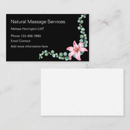 Naturelの美しいのマッサージ 名刺 (正面/裏面)